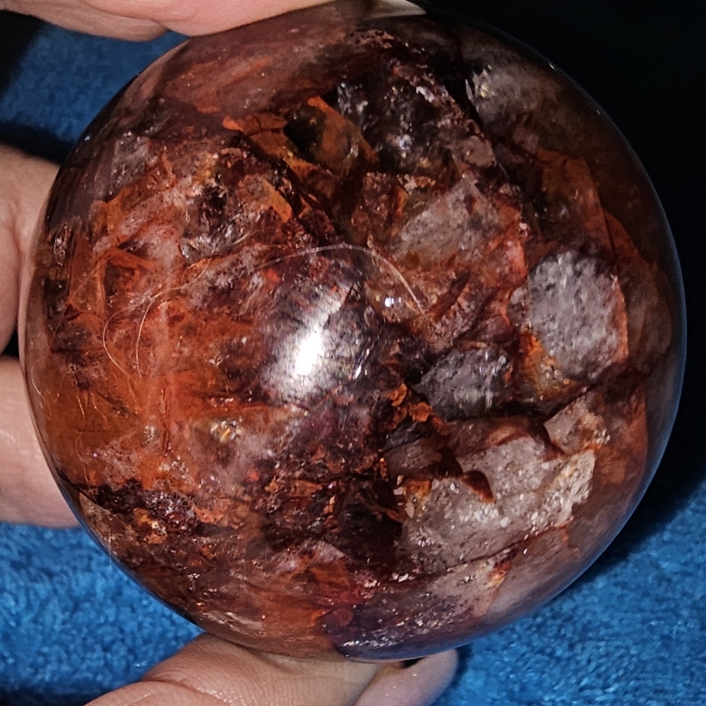 52mm Fire Quartz Sphere, NWT, Beautiful Range of Color